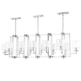 Подвесная люстра Crystal Lux Nicolas SP12 L1600 Nickel/White