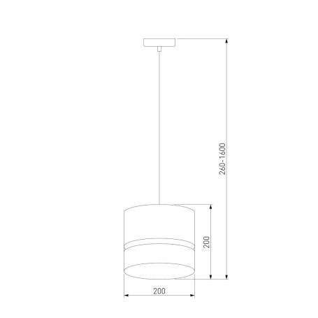 Подвесной светильник TK Lighting 6544 Paglia Black