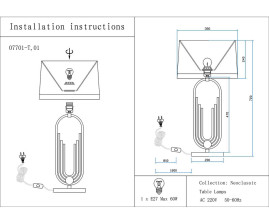 Настольная лампа Kink Light Лорея 07701-T,20(01)