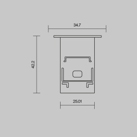 Комплект заглушек (для профиля 35x42) 2 шт., ALM-3542-B-EC Maytoni Led Strip 642054