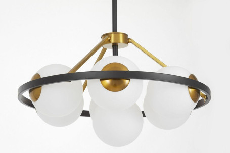 Подвесная люстра Lumina Deco Donzano LDP 8034-7 BK+WT