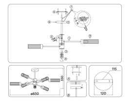 Потолочная люстра Ambrella Light High Light Modern LH55161