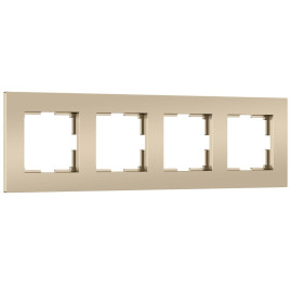 Рамка на 4 поста Slab шампань софт W0042911 a071627
