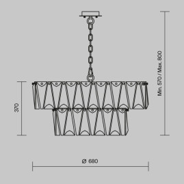 Подвесная люстра Maytoni Puntes MOD043PL-12CH