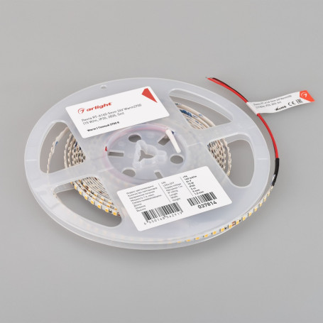 Светодиодная лента Arlight 15W/m 160LED/m 2835SMD теплый белый 5M RT-A160-5mm 24V Warm2700 037814