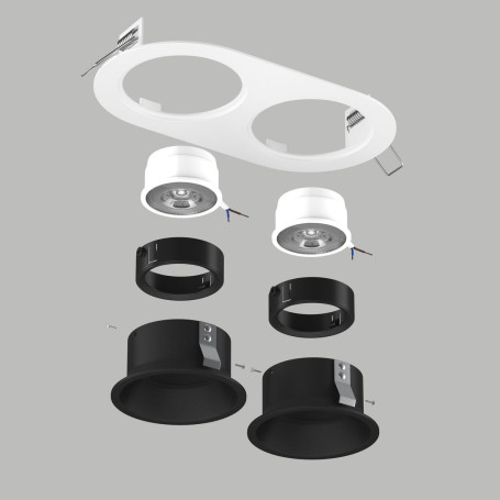 Комплект со светильником Lightstar Domino Round (214656+214607+214607+214007+214007) D6560707BMOD