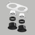 Комплект со светильником Lightstar Domino Round (214656+214607+214607+214007+214007) D6560707BMOD