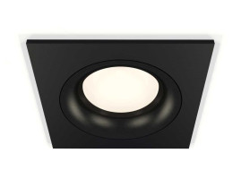 Комплект встраиваемого светильника Ambrella light Techno Spot XC7632002 SBK/PBK черный песок/черный полированный (C7632, N7011)
