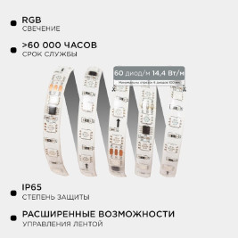 Комплект адресной светодиодной ленты Apeyron 24В 14,4Вт/м smd5050 5м 10-96