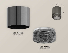 Комплект накладного светильника Ambrella light Techno Spot XS7403004 DCH/BK черный хром/тонированный (C7403, N7192)