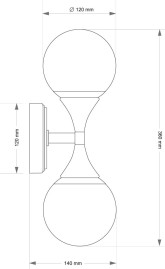 Настенный светильник KUTEK BARI BAR-K-2(Z)