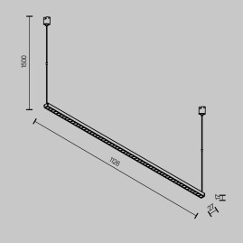 Трековый подвесной светильник Maytoni Technical TR169-1-52W3K-M-B