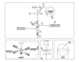 Потолочная люстра Ambrella Light High Light Modern LH55162