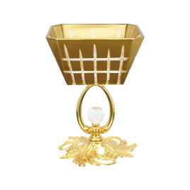 Креманка 12см.&quot;Kare 2&quot; золотая квадратная