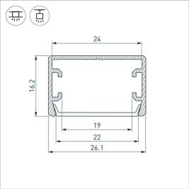Профиль Arlight PLS-LOCK-H16-SMT-2000 ANOD 033224
