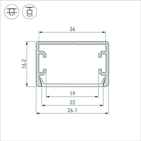 Профиль Arlight PLS-LOCK-H16-SMT-2000 ANOD 033224