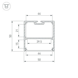 Профиль Arlight SL-LINE-5050-LW-3000 WHITE 043978