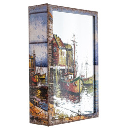 Ключница с зеркальным элементом, L21 W7 H30 см (800546)