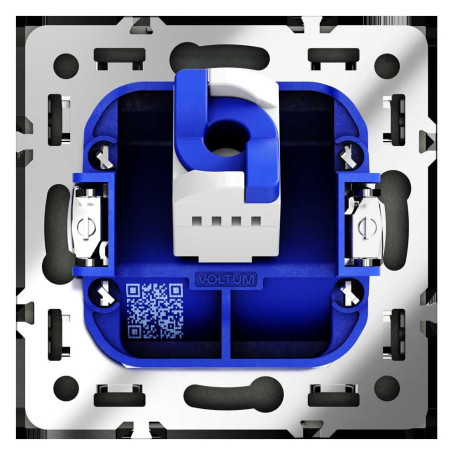 Розетка компьютерная встраиваемая Voltum S70 RJ45 кат.6, (черный матовый) VLS060108