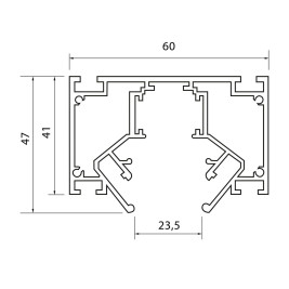 Шинопровод под натяжной потолок ST Luce Skyline 48 ST047.539.02