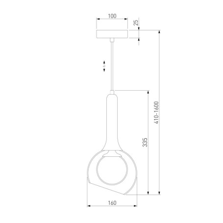 Подвесной светильник Eurosvet Fantasy 50188/1 янтарный