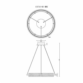 Подвесной светильник iLedex Meridian C4716-60 MBK