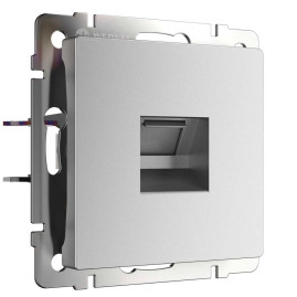 Розетка Werkel Ethernet RJ-45 серебряный матовый W1181065 4690389195624