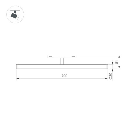 Трековый светодиодный светильник Arlight Mag-Orient-Tube-Turn-L900-30W Warm3000 036477
