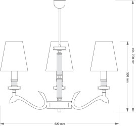 Подвесной светильник  KUTEK SPARONE SPA-ZW-3(N/A)