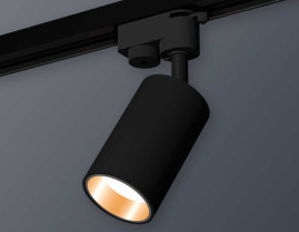 Комплект трекового светильника Ambrella light Track System XT6323023 SBK/PYG черный песок/золото желтое полированное (A2521, C6323, N6113)