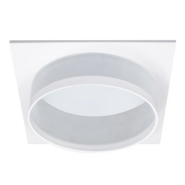 Светильник встраиваемый Feron DL701 потолочный GX70 белый квадрат 51095