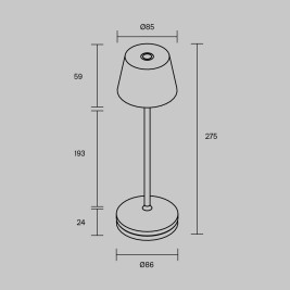 Настольная аккумуляторная лампа Maytoni Modern Nook MOD494RL-L1BK