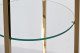 Стеллаж прозрачное стекло/золото