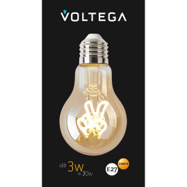 Лампа светодиодная филаментная Voltega 271 E27 3W 2400K желтая 8584
