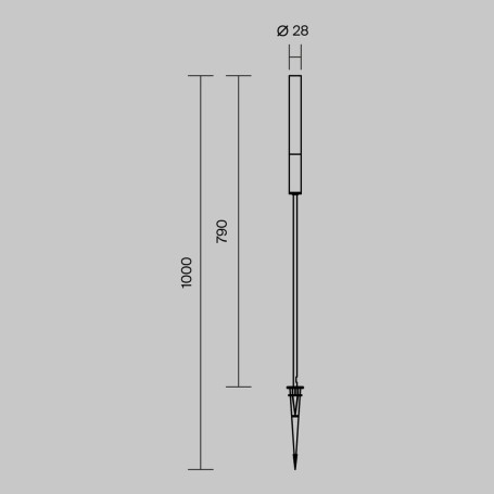 Ландшафтный светодиодный светильник Maytoni Outdoor Flare O487FL-L3GF3K1