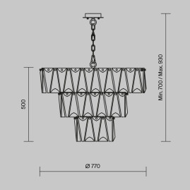 Подвесная люстра Maytoni Puntes MOD043PL-18G