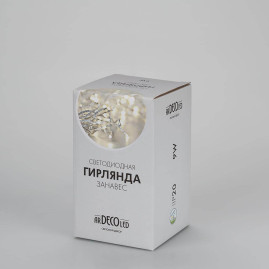 Светодиодная гирлянда Ardecoled занавес 230V разноцветный ARD-Curtain-Home-1500X1500-Clear-144Led RGB 024828