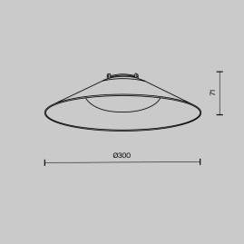 Подвесной светодиодный светильник Maytoni Technical Pendant system Parity Campana TR127B-12W4K-B