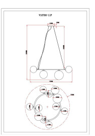 Подвесная люстра Moderli Renny V10790-11P