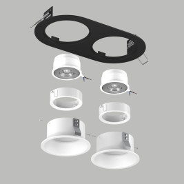 Комплект со светильником Lightstar Domino Round (214657+214606+214606+214006+214006) D6570606WMOD