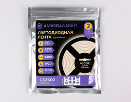 Светодиодная лента Ambrella Light 20W/m 204LED/m 2835SMD дневной белый 5M GS3602