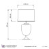 Настольная лампа Lumina Deco Olimpia LDT 304 CHR+WT