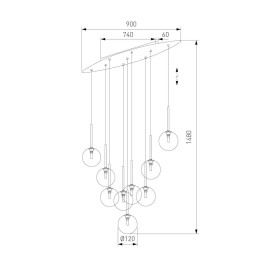 Подвесная люстра TK Lighting 6148 Estera