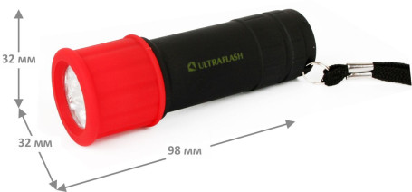 Ручной светодиодный фонарь Ultraflash Active от батареек 98х30 35 лм LED15001-A 10479
