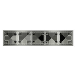 Рамка пластиковая Voltum S70 на 5 постов, (сталь) VLS100505