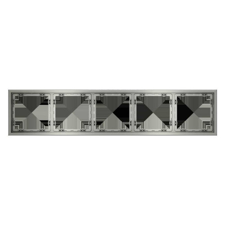 Рамка пластиковая Voltum S70 на 5 постов, (сталь) VLS100505