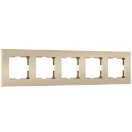 Рамка на 5 постов Slab шампань софт W0052911 a071629