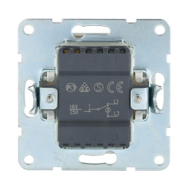Переключатель LK Studio 1-кл., на 2 направления, c индикатором (схема 6L) 16 A, 250 B (черный бархат) LK60 860408-1