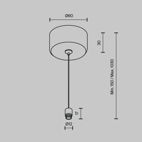 Аксессуар Maytoni Technical CA029SW-L1000-B