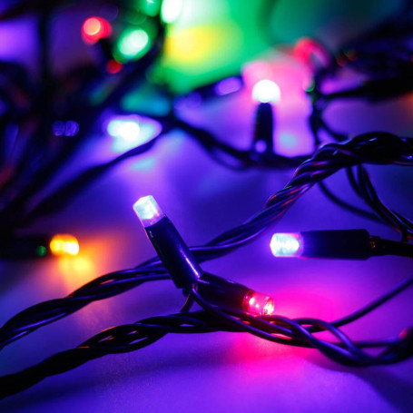 Уличная светодиодная гирлянда Ardecoled нить 230V разноцветный ARD-String-Classic-10000-Black-100Led-Live RGB 025808